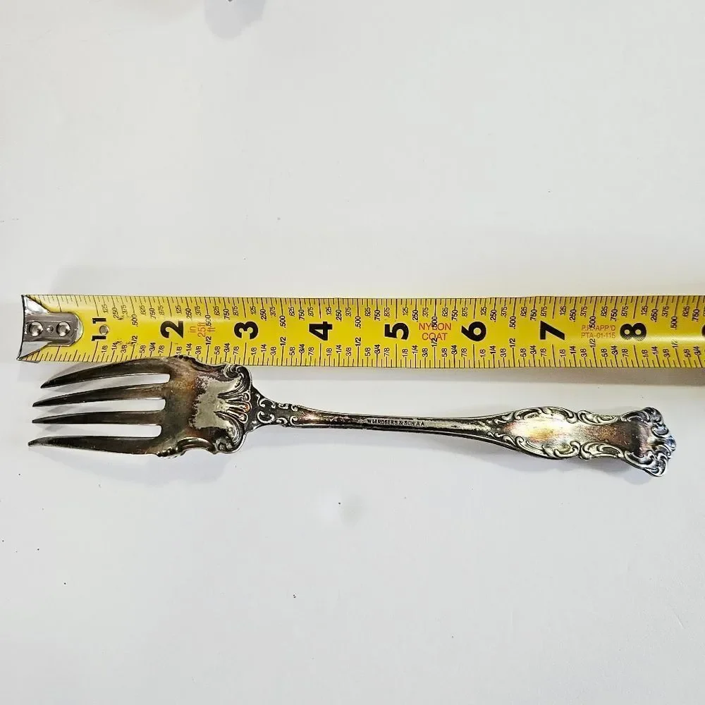 WM Rogers & Co. Oxford Pattern AA Silver Plated Serving Meat Fish Forks & Ladle